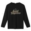 Maglietta da uomo Social Distortion Uomo Moda Classica Girocollo Cotone Nero 4X Large vintage Lavata Alla moda Elastica