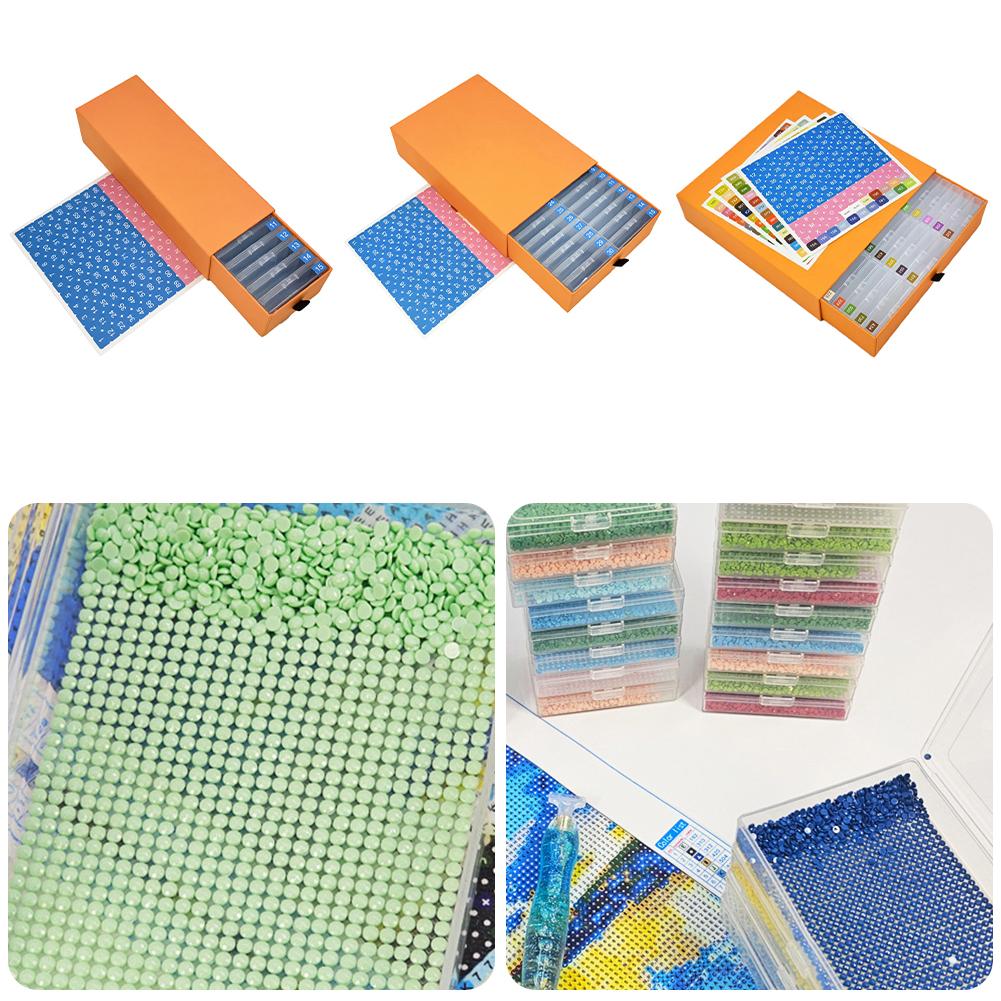 15/30/45 Pack/Set Diamond Painting Storage Box Trays with Lids Diamond Painting Trays for DIY Beaded Jewellery & Craft Storage