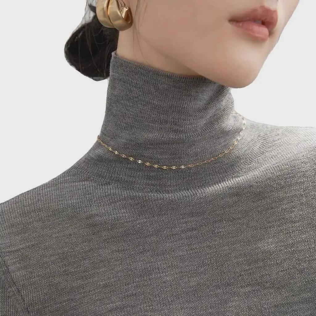 2025 New Slim Fit High Collar Knitted Sweater – Early Spring Lightweight