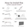 Kaffee Kapselhalter 6er Pack Kaffee Kapsel Theke Aufbewahrungsstreifen Platzsparend Universell Für alle Formen und Größen Tassenkapseln
