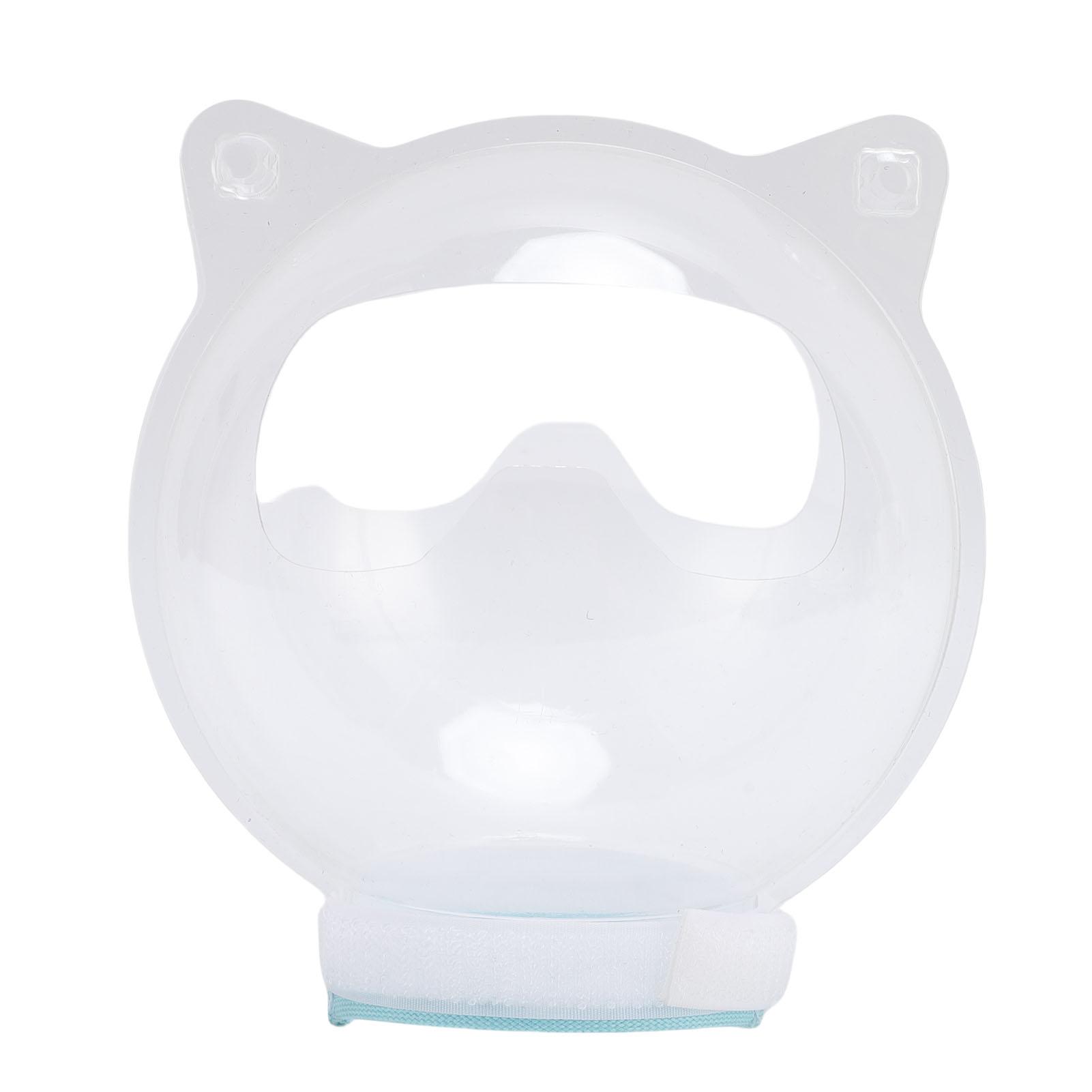 

Cat Grooming Muzzle Transparent Breathable Anti Bite Plastic Cute Kitten Helmet Mouth Cover