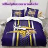 football Logo Pattern Bedding Quilt Set Quilt Cover Pillowcase Home Decoration Birthday Gift (1*duvet cover+ 2*pillowcase, without core)