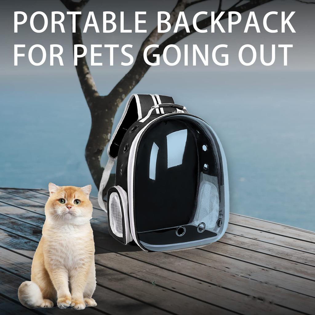 Cat Pet Carrier Backpack Transparent Capsule Bubble Design Breathable for Small Animals Ideal for Travel