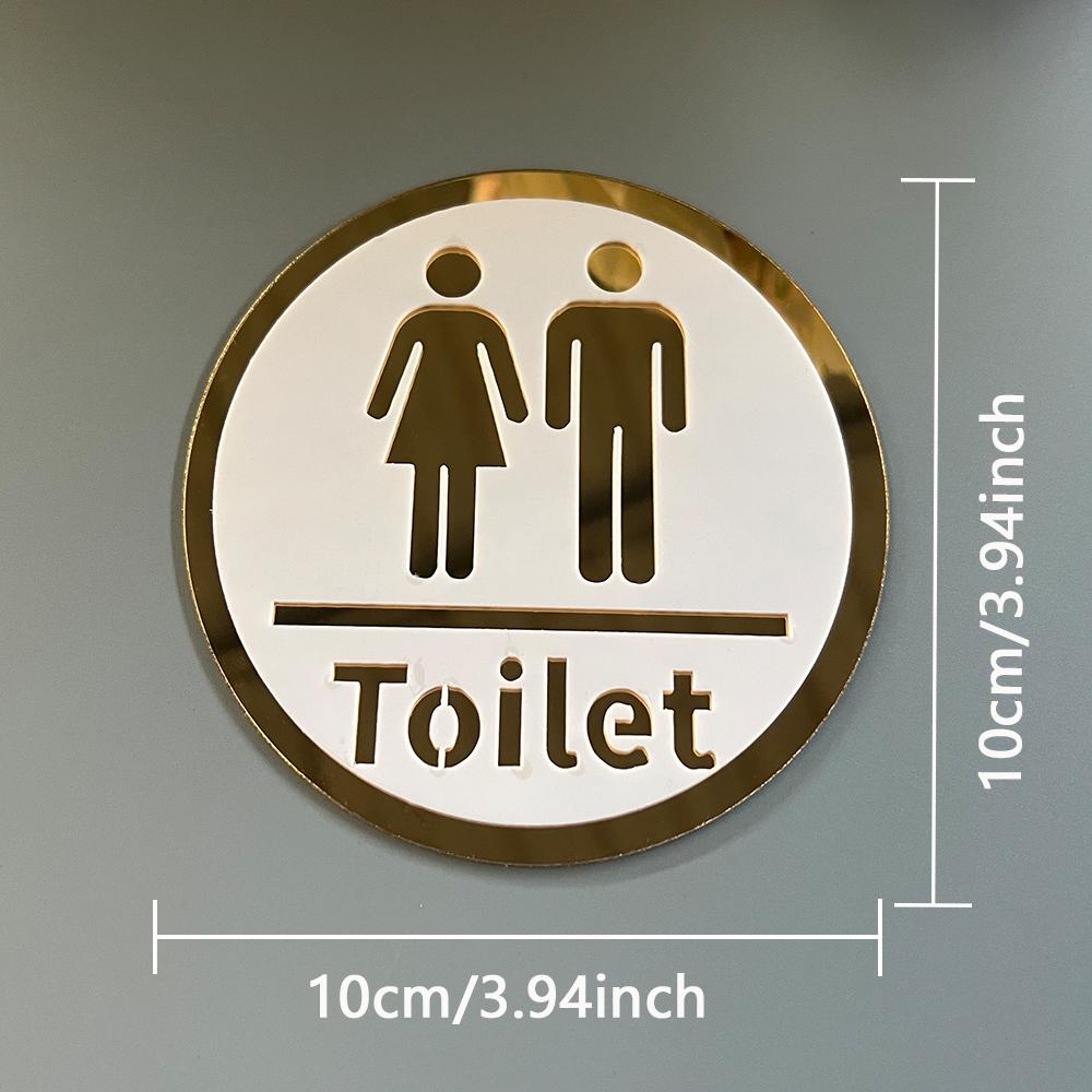 10cm Acrylic Toilet Signs Women Men Bathroom Door Plates Symbol for Hotels Shops Parking Lots,Shopping Centers
