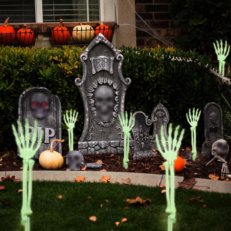2PC Simulated Hand Bone Skeleton Garden Ghost Hand Bone Yard Ground Insert Halloween Multiple Options Available