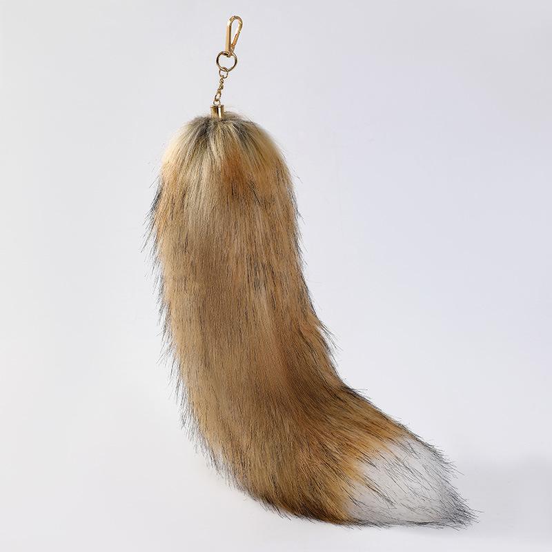 Keychain Pink Key Ring Raccoon Coat Tails Chain Keychain Keyring Gift New Tails Key Ring Chain Creative Rings For Men