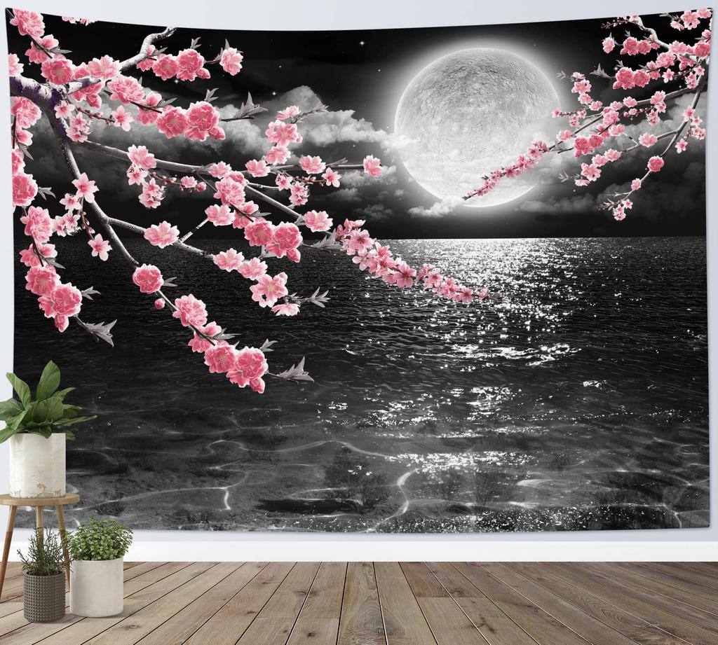 Pink and Grey Marble Tapestry for Bedroom Gold Striped Luxury Geometric Wall Tapestry Abstract Textured Tapestries Backdrop