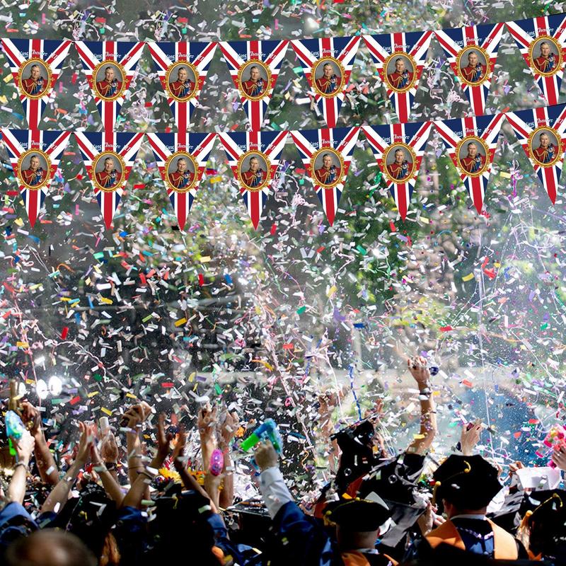 King Charles Bunting New King Charles Union Jack Flag King Flag 8.2ft King Charles 3rd Coronation Flag Our New King To Be Large