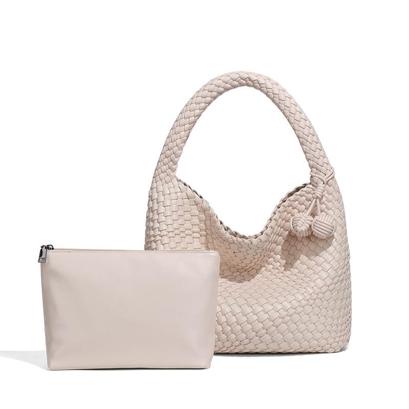 Hand-woven Bags, Personalized Hand-held Mother and Child Bags, Niche Single-shoulder Underarm Bags, and Casual Tote Bags