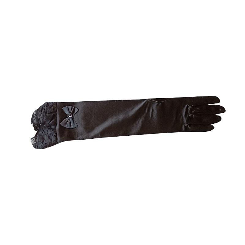 Medium And Long Wedding Etiquette Bow Lace Stage Performance Clothing Accessories Stretch Gloves
