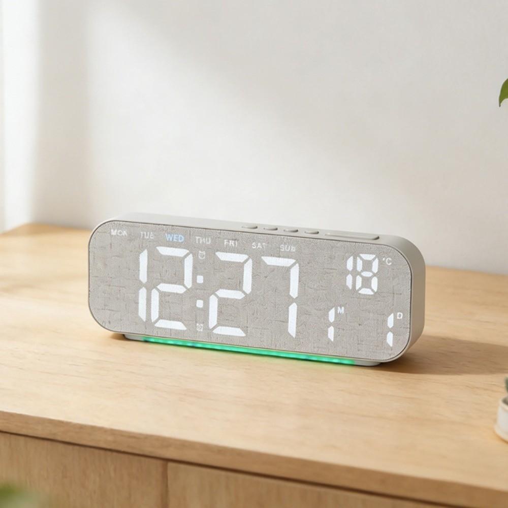 Temperature Display Wall Clock Multi-functional Desk Clock Digital Alarm Clock Office Use