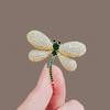 Grüne Strass-Metall-Insektenbrosche Kristall-Corsagen-Pin Mode Damenschmuck