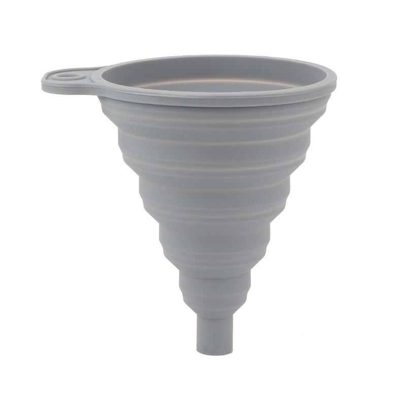 

Car Engine Funnel Universal Silicone Liquid Washer Fluid Change Foldable Portable Auto Engine Oil Petrol Change Funnels 2025 Small серый