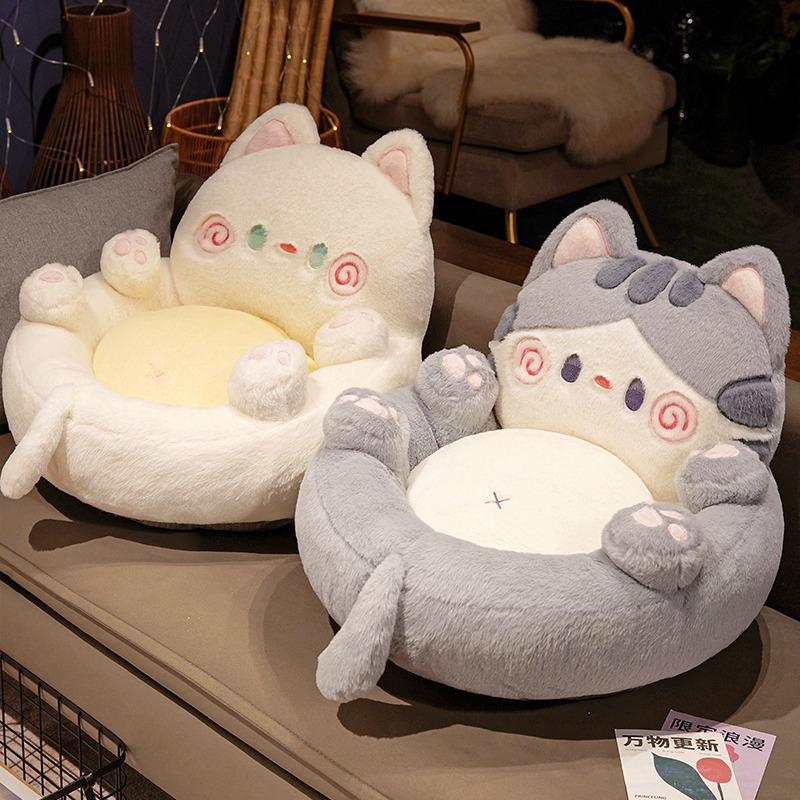 Cute Cat Autumn And Winter Thickened Tatami Seat Cushion Lazy Sofa Futon Cushion Girl Home Bedroom Cushion