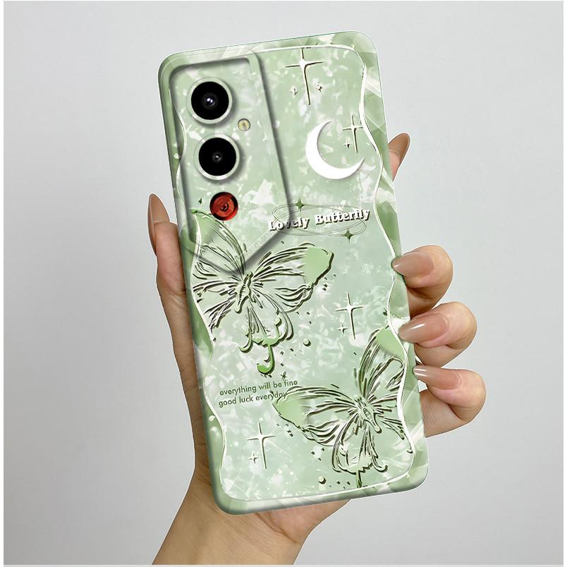For Tecno Pova 4Pro LG8n Back Cover For Techno Pova 4 Pro Pova4 LG7n Case Silicone Aesthetic Pretty Butterfly Flower Soft Bumper