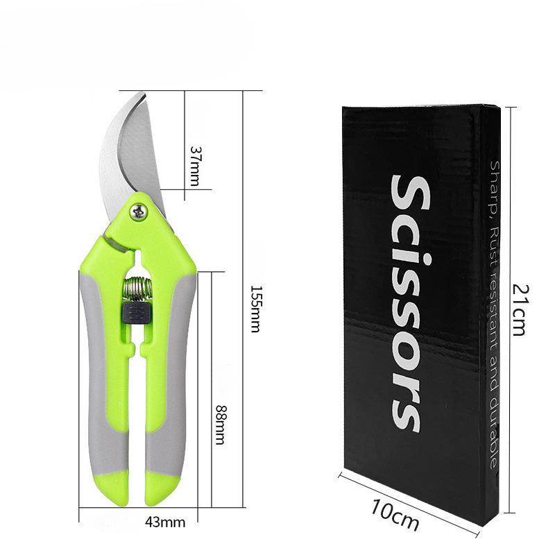 

Садовые ножницы из нержавеющей стали для обрезки цветов, обрезки фруктов, обрезки винограда, прямые садовые ножницы для обрезки цветов Elbow светло-зеленый