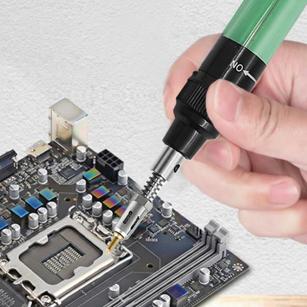 4-in-1 Pen-shaped Gas Soldering Iron,Adjustable 1300 ℃ Flame Temperature ,Portable Household Gas Soldering Iron Welding Tool