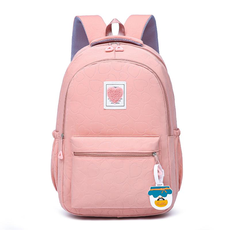 Student Schoolbag Large Capacity Female Backpack Solid Color Travel Backpack