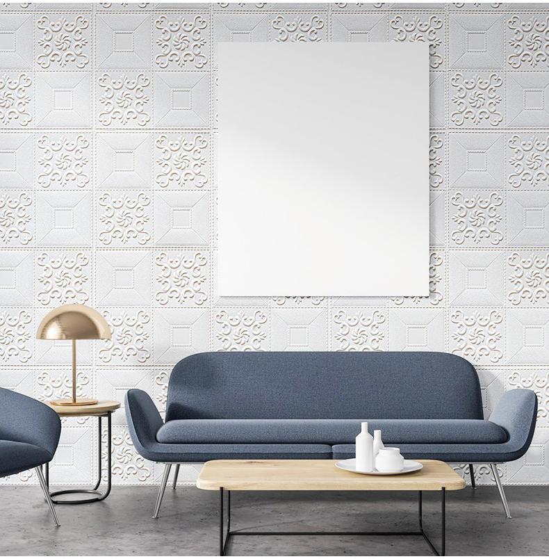 10Pcs 35cmx35cm Self-adhesive simulation brick 5MM wall sticker home decor Ceiling Panel Roof3D wallpaper TV background decor