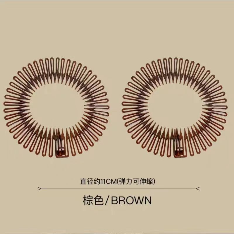 Plastic Full Circle Stretch Flexible Comb Women Girls Teeth Hair Accessories For Travel Makeup Bath For Swimming