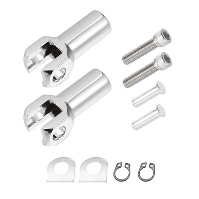 X AUTOHAUX Passenger Foot Peg Support Mount Clevis Kit for Left and Right Harley