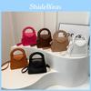 Factory Wholesale Women's Spring Fashion Solid Color Embossed Handbag Street Style Pu Small Square Bag