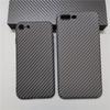 For iPhone 8 7 Plus Case Simple Matte Hard PC Carbon Fiber Texture Pattern Phone Cover Dustproof Fingerprint-Resistant Bumper