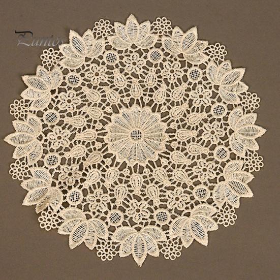 Lace Doilies for Table Decor Round Floral Doily, Embroidered Coaster Place Mat, Heat Insulating Decorative Mats Tea Cups Retro Teapot Vase Dining