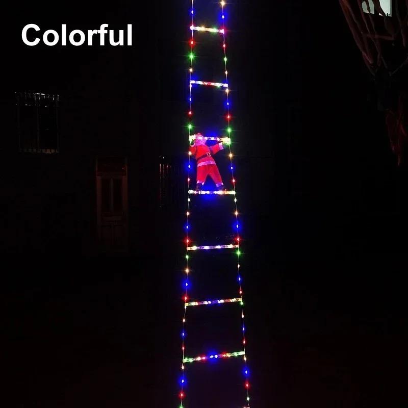 LED Christmas Ladder Lights Santa Claus Doll String Atmosphere Decoration Light for Indoor Outdoor Home Garden Christmas Decor