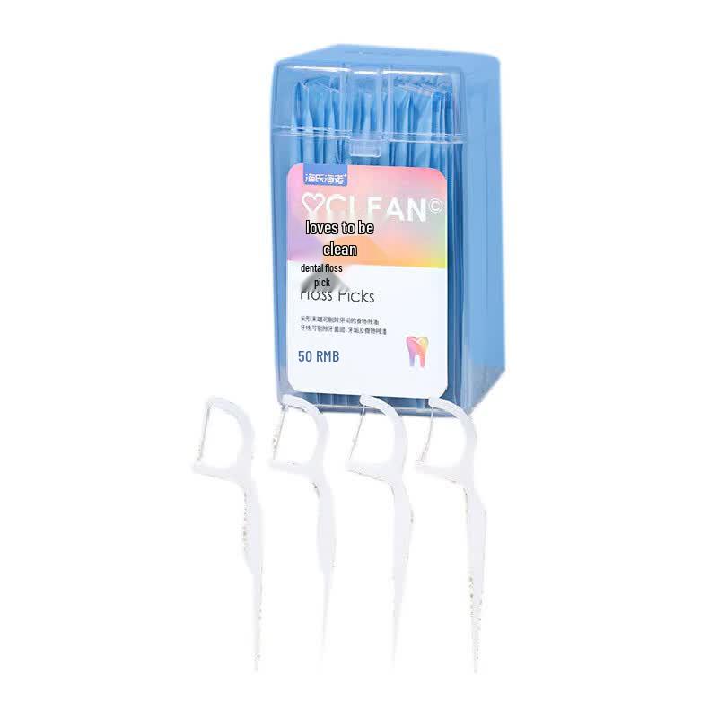 Haishi Hainuo Individually Wrapped Dental Floss Picks, Blue, 250 Count синий