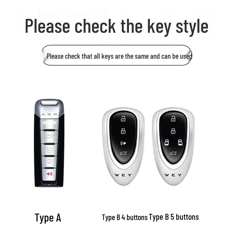 Wey Car Key Case for VV7, Mocha, VV5, Latte DHT, Macchiato, VV6, Great Wall WEY P8
