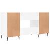 White Desk 140x50x75 cm Particleboard