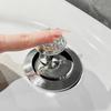 Toilet Flusher Top Push Button Rhinestone Pattern Toilet Tank Button Pusher Nail Protection Flush Button For Manicure Lover