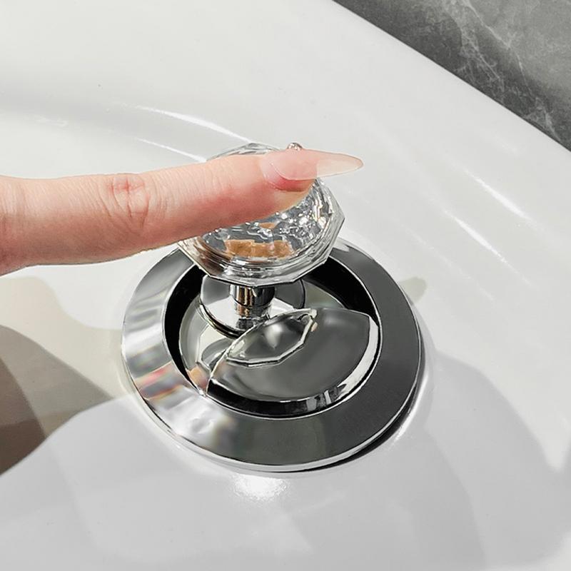 Toilet Flusher Top Push Button Rhinestone Pattern Toilet Tank Button Pusher Nail Protection Flush Button For Manicure Lover