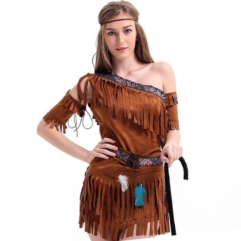 Cosplay Halloween Sexy Native American Show Costumes, Game Uniforms