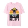 Unisex Tshirts Alien Ufo Outer Space Cryptid Retro I Want To Believe Casual Tops Tees Pure Cotton Birthday Casual Top TShirt