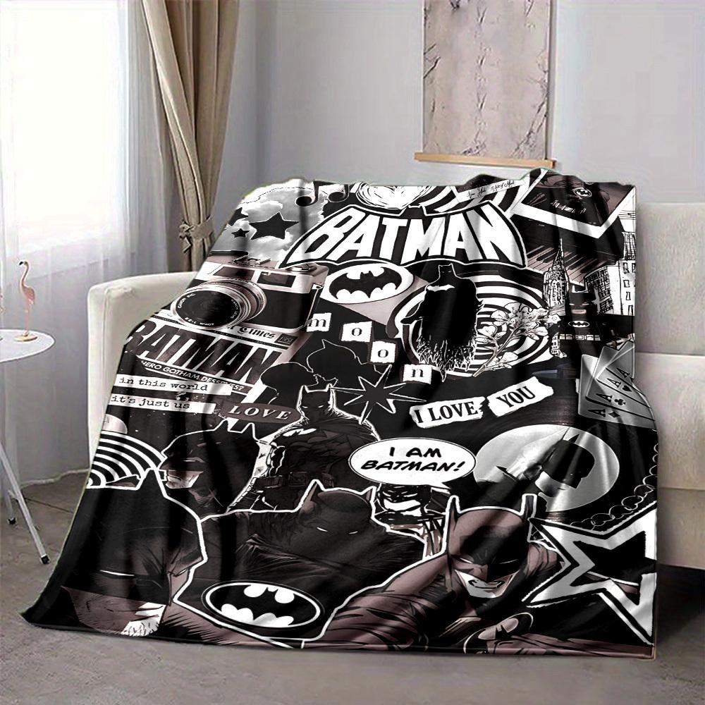 

1pc Batman Universe Flannel Throw Blanket Lightweight Soft Warm All Season Blanket for Sofa, Bed, Travel,L1028077 80x120cm