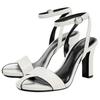 Zara Pu Open Toe Vintage Design Leather High Heel Sandals Women Sandals White 1329510001
