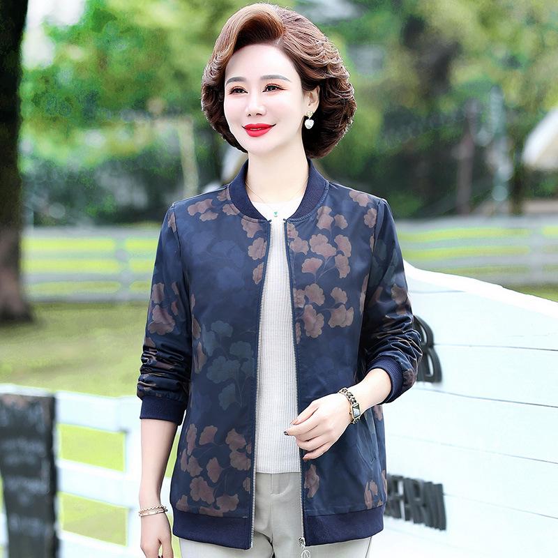 Mother's 2026 Spring/Autumn Lapel Jacket for Women - Middle-Aged & Elderly, Loose, Stylish Top.