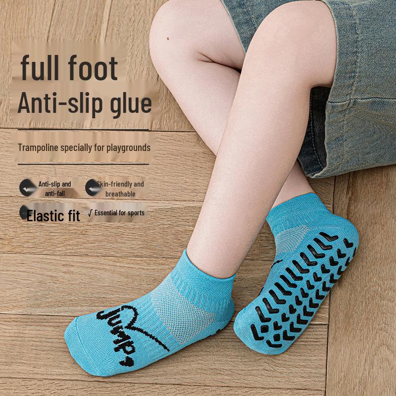 Children's Non-Slip Amusement Park Trampoline Socks, Mesh Breathable Dot Grip Socks, Adult Yoga Socks.