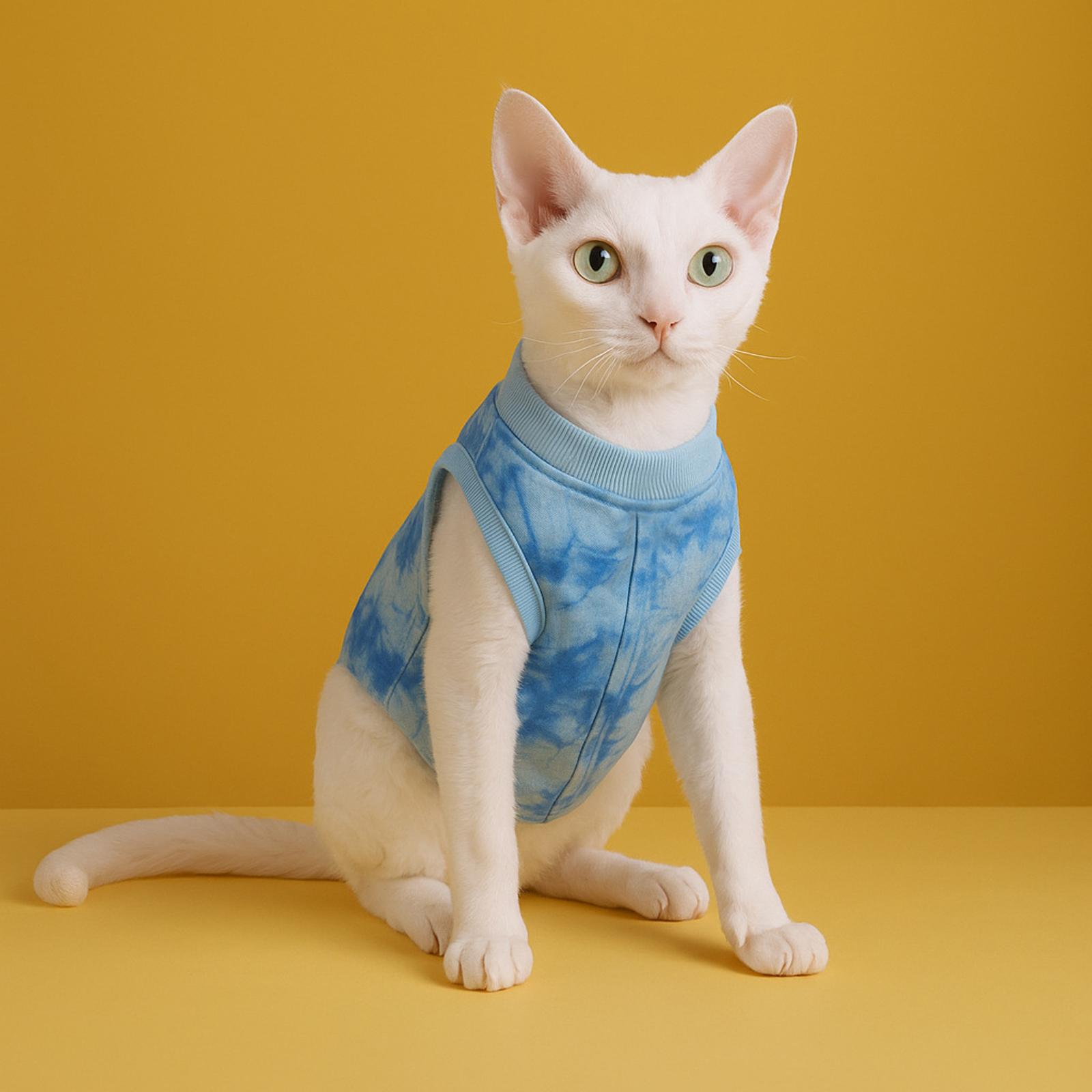 

Recovery Suit Recovery Suit E-Collar For Cats And Dogs Abdominal Skin Licking Pajama Clothes L синий