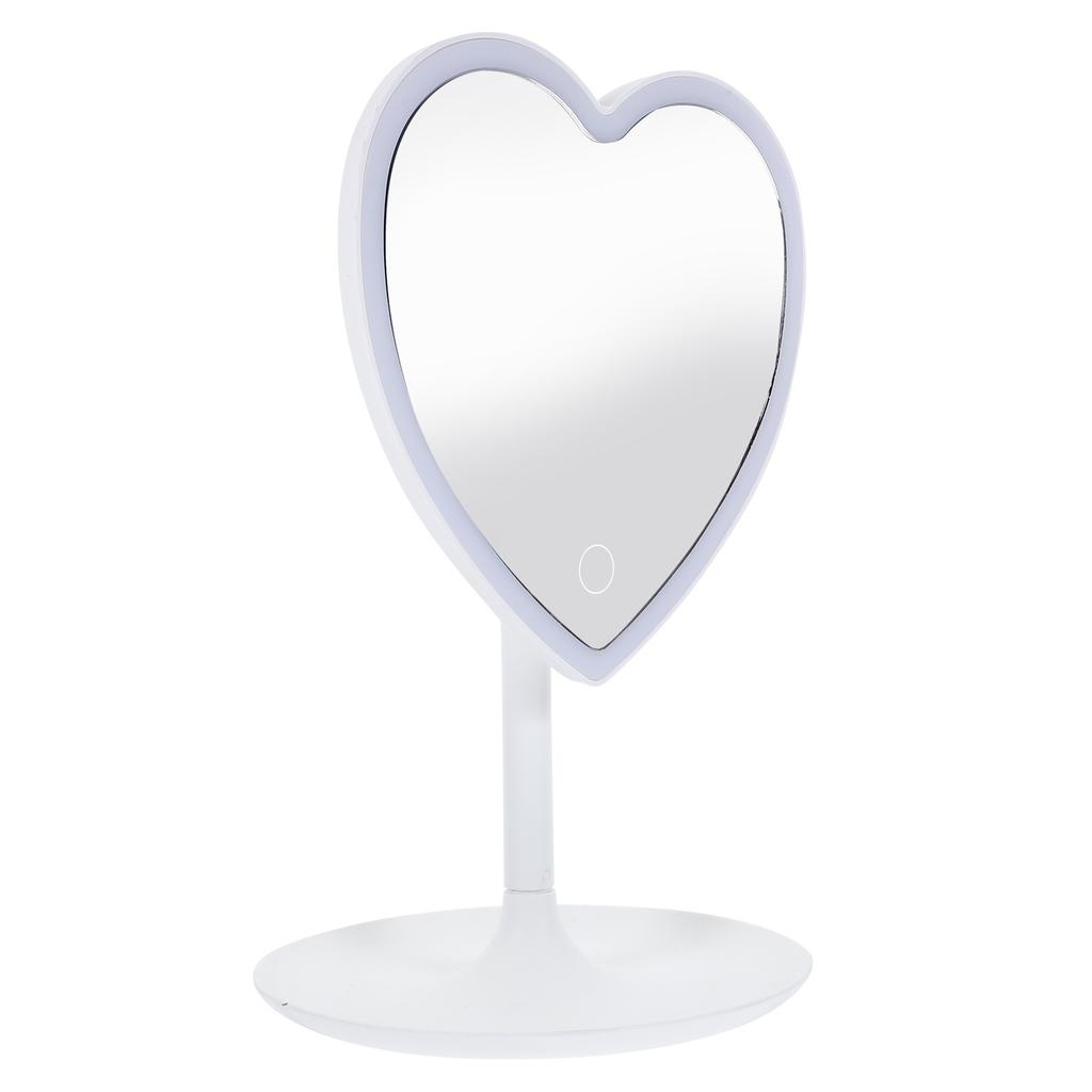 LED Make-up Form Tragbarer beleuchteter Schreibtisch-Spiegel Einstellbare Helligkeit für Make-up Rasur