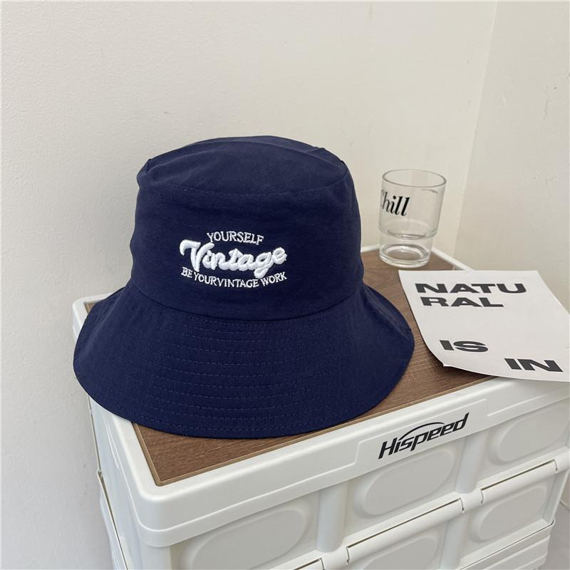 Style Hat Versatile Letter Embroidery Womens Sunshade Hatscaps Fisherman