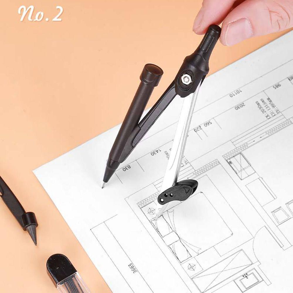 3/9PCS Eraser Pencil Compass Kit Transparent Measuring Ruler Multi-Function Ruler Set  School Office