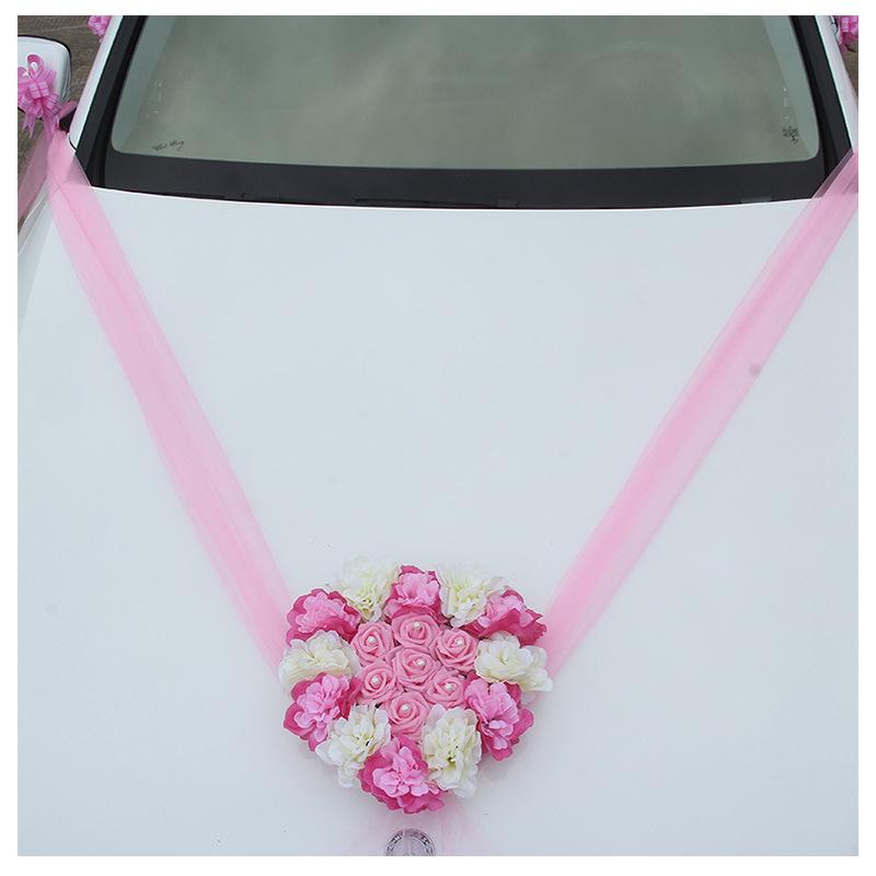 Elegant Wedding Car Decoration Set: Artificial Flower Arrangement for Cars