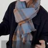 A Checkered Scarf for Women In Winter A Long and Thick Korean Checkered Shawl Suitable for Both Use