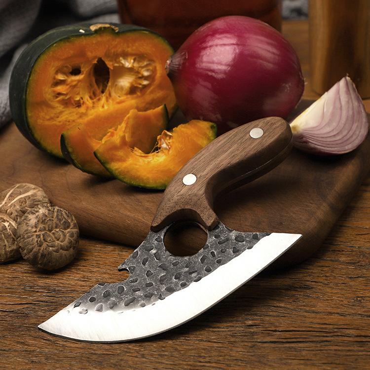 6-inch Ring Machete Butchering, Boning and Dividing Knife 4-piece Portable Butcher Knife Carving Knife Roast Fish Knife