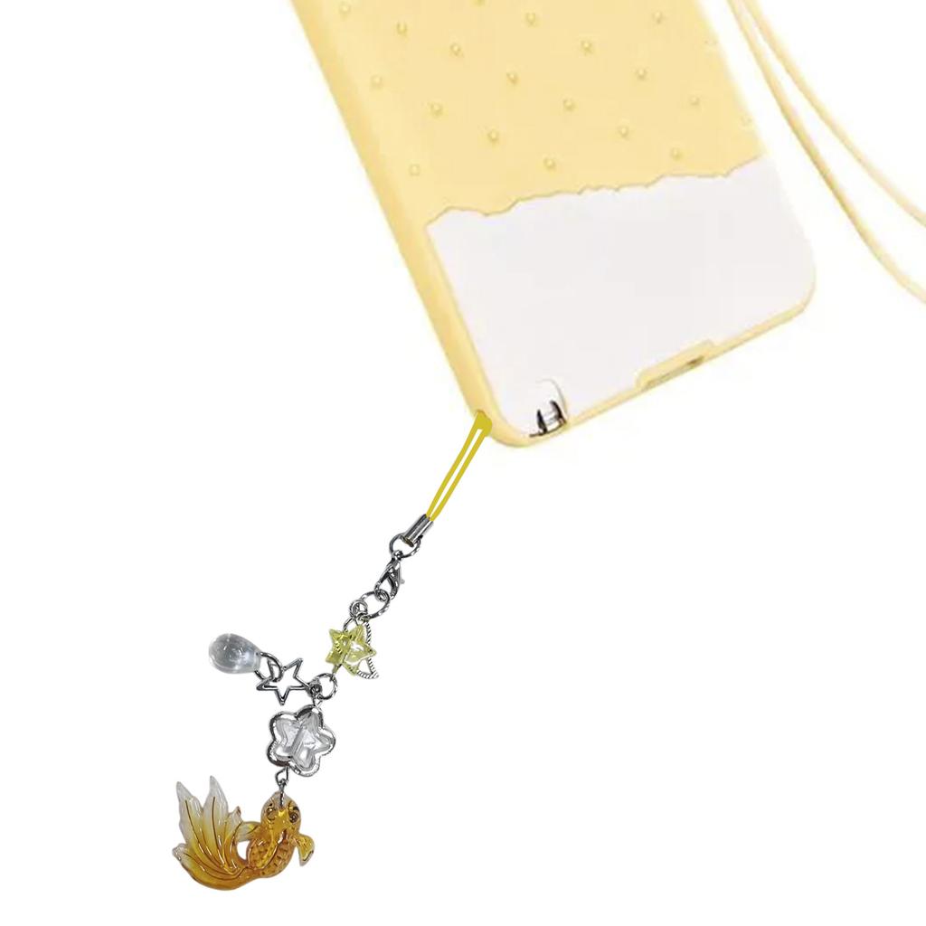 Fashionable Handmade Five Pointed Star Fish Bead Phone Ornament Vibranting Sturdy Acrylics Elegant Color for Adults