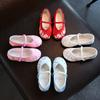 Kids Flowers Embroidered Casual Shoes Girls Canvas Ballets Flats Chinese Hanfu Tang Old Beijing Shoes Slipon Party Bridal Shoes