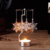 Regalo di Natale leggero del supporto di candela della luce del tè del carosello rotante del metallo di rotazione calda